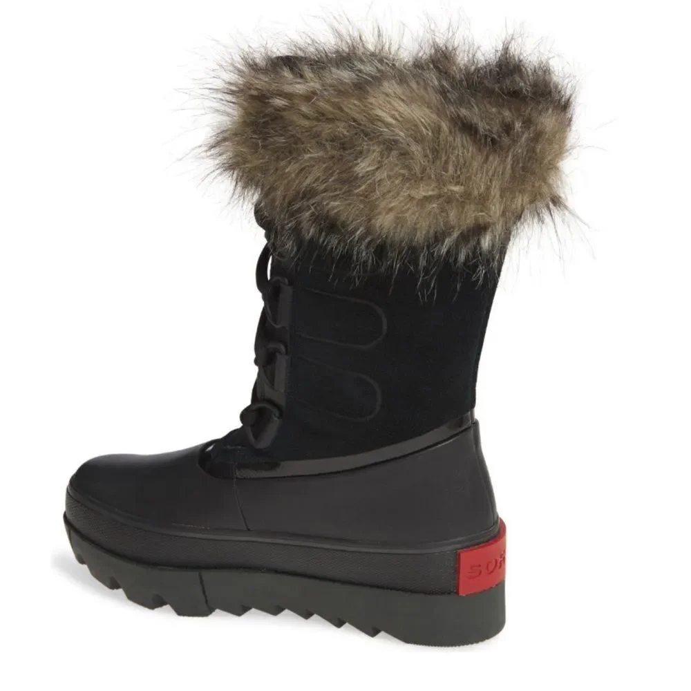 SOREL JOAN of Arctic Next‎ Faux Fur Waterproof Snow Boot, Black, Size 9.5, NWT